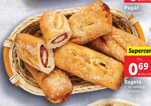 Bageta so salámou Chorizo