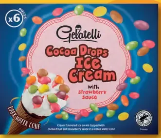Gelatelli Cocoa Drops Ice Cream