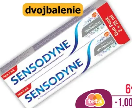 Sensodyne Extra Whitening zubná pasta 2 x