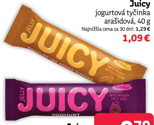 Juicy jogurtová tyčinka arašidová
