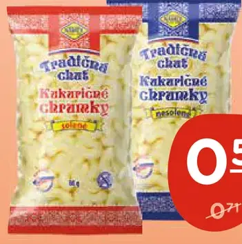 Tradičná chuť kukuričné chrumky