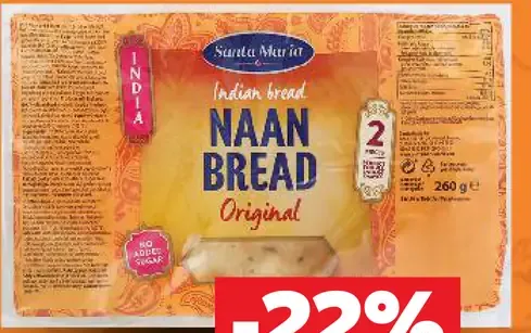 Indický chlieb Naan Bread Original