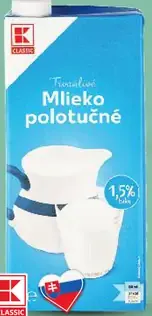 K-Classic Trvanlivé Mlieko polotučné
