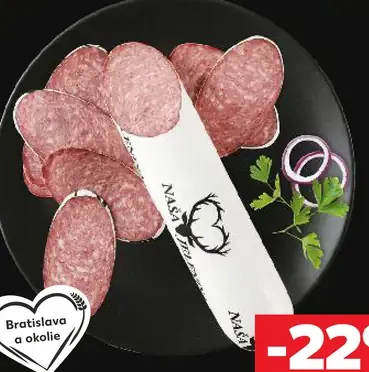 Naša jelenina Saláma s jelením mäsom