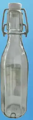 Sklenená fľaša s klipovým uzáverom