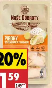 Naše dobroty Zemiakové pirohy s tvarohovou náplňou