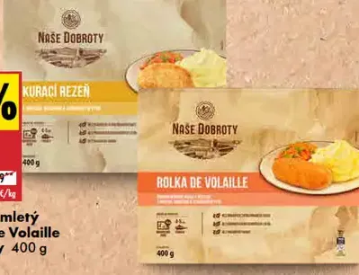 Naše dobroty Rezéň kurací mletý / bravčový De Volaille