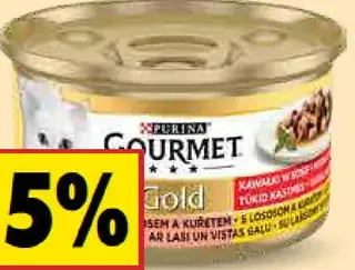 Gourmet Krmivo pre mačky kúsky v konzerve Losos a kura
