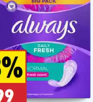 Always Daily Fresh slipové vložky