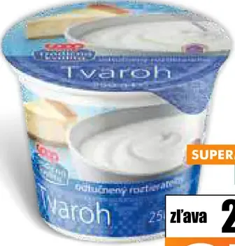 Tradičná kvalita Tvaroh odtučnený roztierateľný