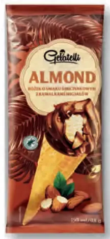 Gelatelli Almond Vanilkový kornútik