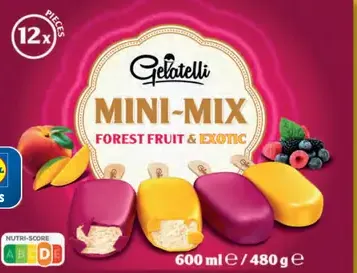 Gelatelli Mini Mix ovocná zmrzlina