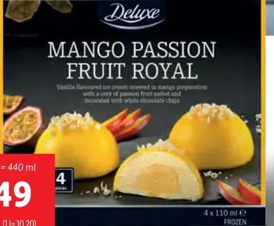 Deluxe Mangovo-maracujový sorbet