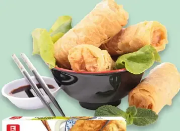 Knusprig Frühlings-Rollen mit Gemüse