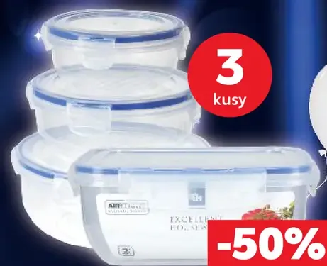 Súprava dóz plastovo-silikónová