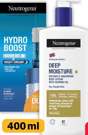 Neutrogena hydratačný pleťový gél + nočný krém