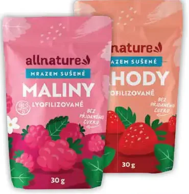 Allnature jahody mrazom sušené celé