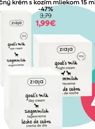 Ziaja pleťový krém s kozím mliekom denný/nočný