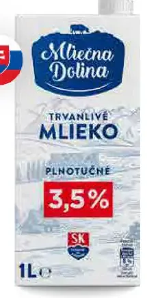 Mlieko 3,5 % Mliečna dolina