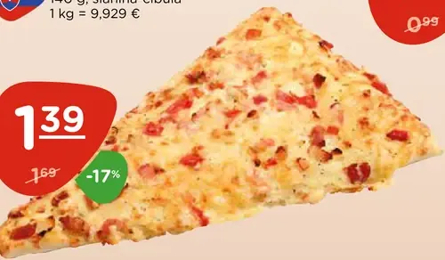Pizza slanina-cibuľa