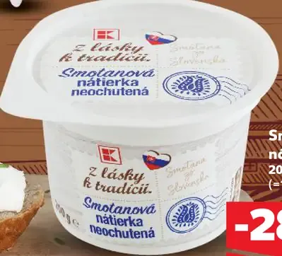 Z lásky k tradícii Smotanová nátierka neochutená