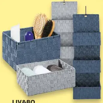 LIV&BO Závesný regál alebo Súprava košov