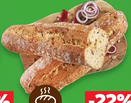 Bageta s restovanou cibuľkou