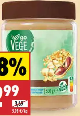 Go Vege Arašidové maslo smooth/crunchy