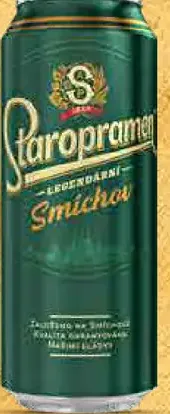 Staropramen pivo výčapné Smíchov plechovka
