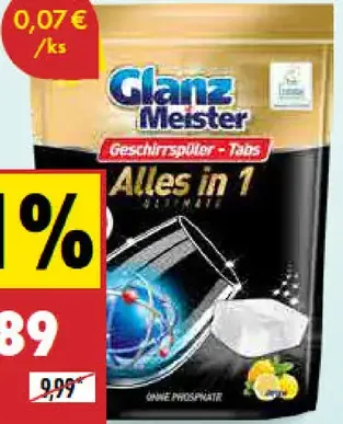 Glanzmeister Tablety do umývačky All-in-One