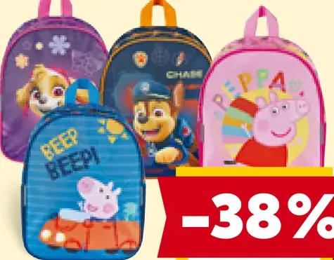 Detské ruksaky Prasiatko Peppa a Labková patrola