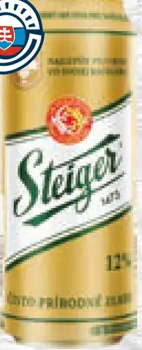 Steiger Pivo Ležiak Svetlý plechovka