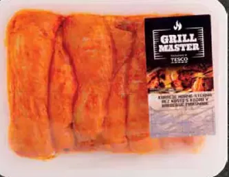 Tesco Grill Master kuracie horné stehno bez kosti s kožou v BBQ marináde