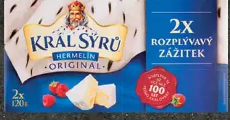 Král Sýrů Mäkký zrejúci plnotučný syr s bielou plesňou na povrchu