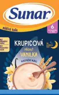 Sunar dojčenská mliečna krupicová kaša