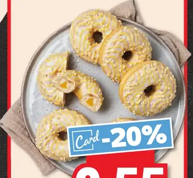 Donut s náplňou citrónový cheesecake