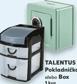 TALENTUS Pokladnička alebo Box