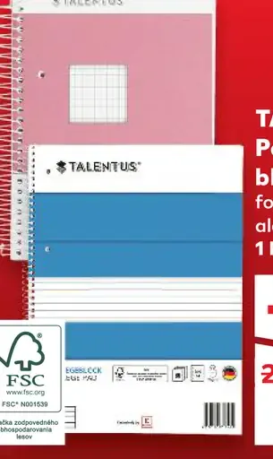 TALENTUS Poznámkový blok