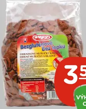 Vepy Bezlepkové mušličky kakaové