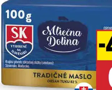 Mliečna dolina Tradičné maslo