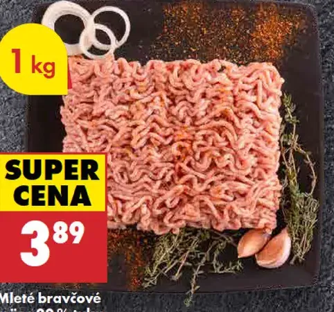 Kostelecké Uzeniny Mleté bravčové mäso 30 % tuku