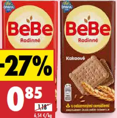 Opavia Sušienky BeBe Rodinné jemné/kakaové