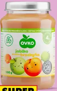 Ovko Príkrm bez cukru jablko, broskyňa