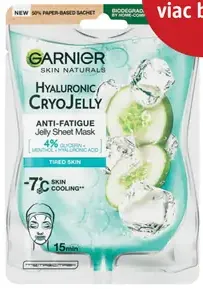 GARNIER SKIN NATURALS HYALURONIC CRYOJELLY hydratačná gélová pleťová maska