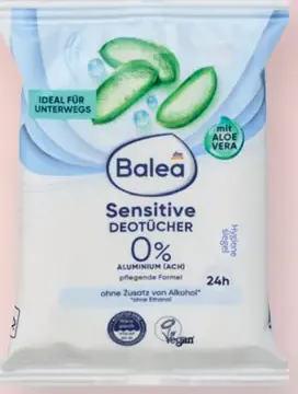 Balea Sensitive dezodoračné vlhčené utierky