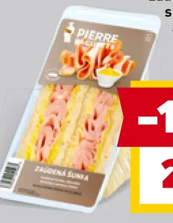 Sendvič zauzená šunka s majonézou a dijonskou horčicou