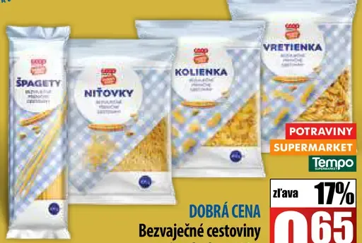 Tradičná kvalita Bezvaječné cestoviny viac druhov