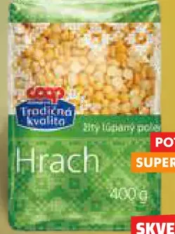 Tradičná kvalita Hrach žltý lúpaný