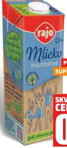 Mlieko trvanlivé polotučné 1,5%