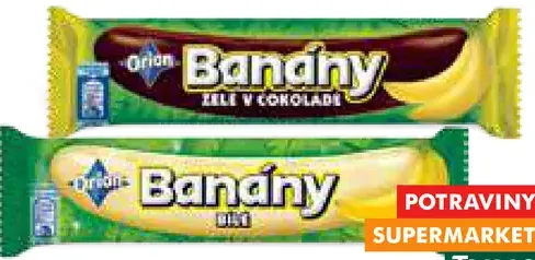 Banány v bielej poleve Banány želé v čokoláde